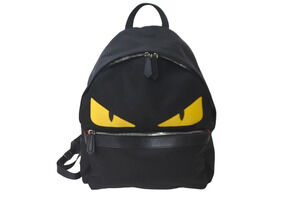 Fendi Monster Bag Bugs backpack daypack black yellow